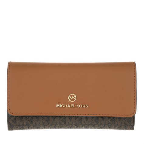 michael michael kors large pebbled leather tri-fold wallet|michael kors vanilla acorn wallet.